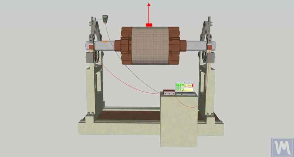 Zentrifugenrotor auf einer Auswuchtmaschine